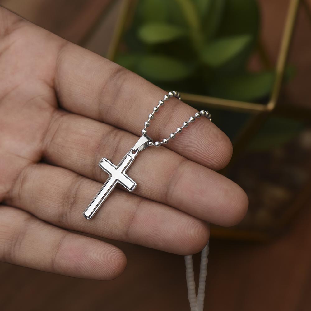 To my son cross necklace
