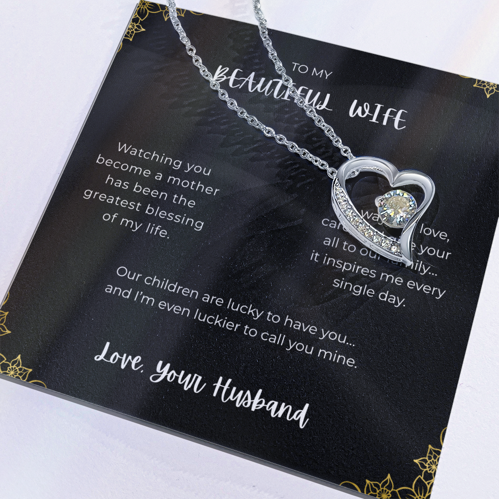 To My Beautiful Wife - Heart Necklace